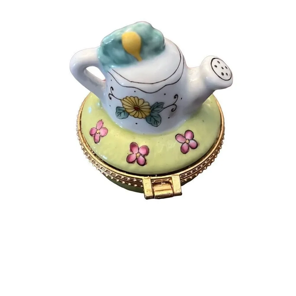 Vintage CBK‎ Ltd Hand painted Porcelain Hinged Trinket Box